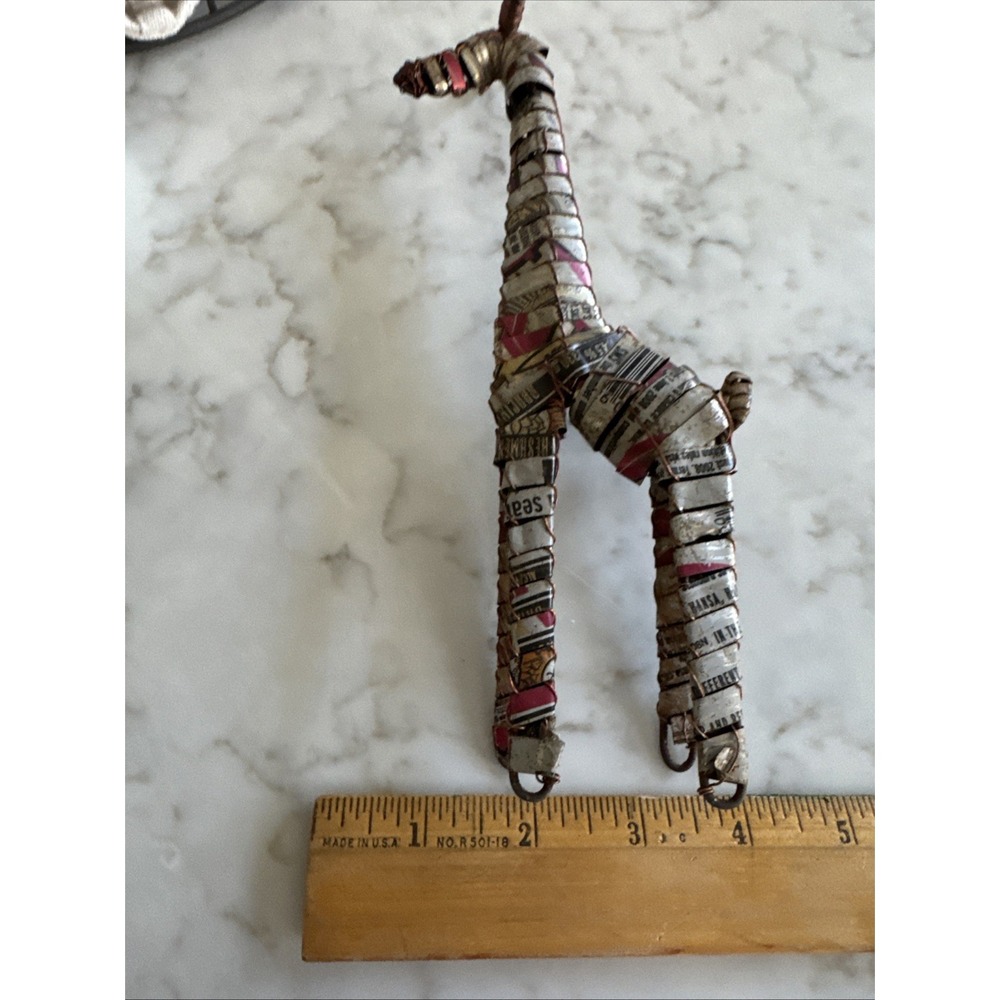 Giraffe Aluminum Can African Art Sculpture Safari 9 In - Picture 16 of 16